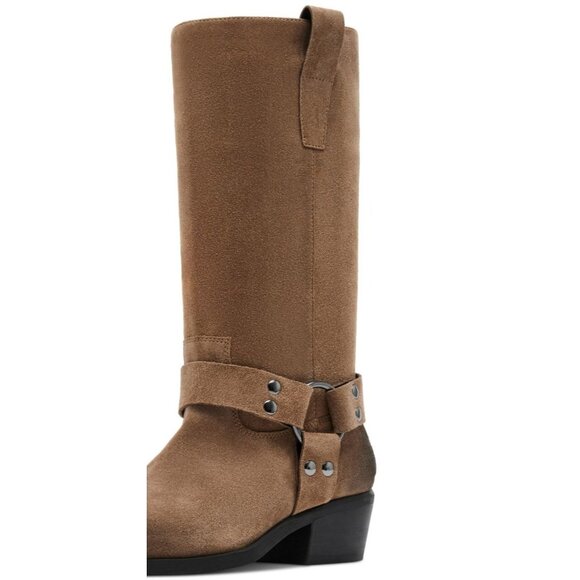 Steve Madden Womens Square Toe Ruskin Tall Engineer Booties Brown Size 8M NIB - Picture 4 of 6